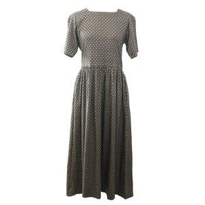 Vintage Eddie Bauer All Week Long Maxi Dress Sz M Cottage Prairie Western 90s